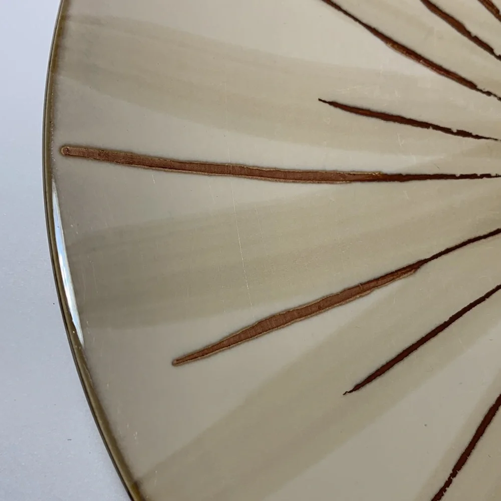 Pier 1 Imports Stoneware Dinner Plate Sanctuary Pattern 11 1/2” Star Burst One
